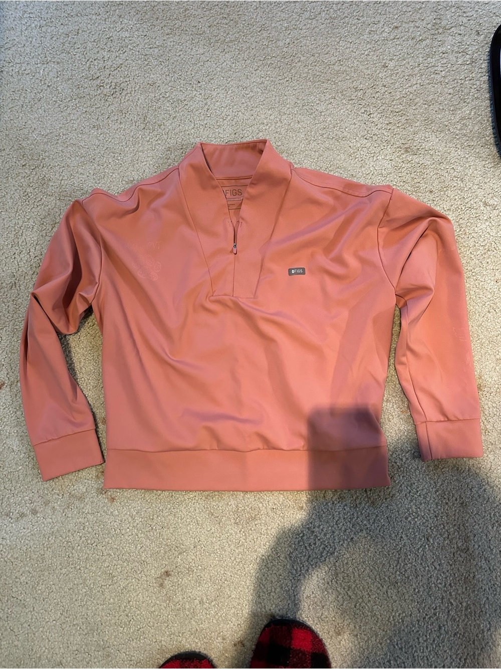FIGS FORMX MUTED MULBERRY Kenora Longsleeve Scrub Top- SIZE LARGE